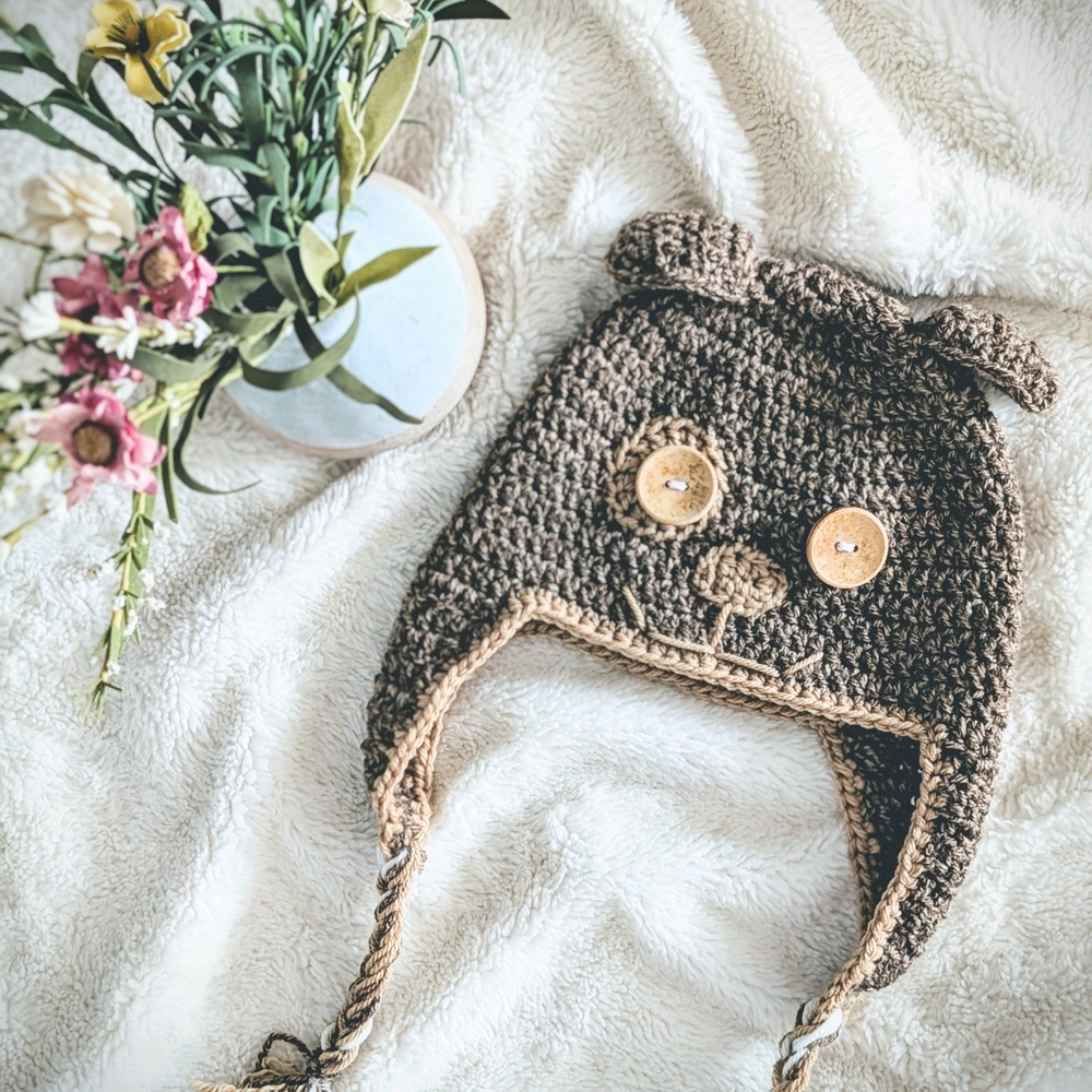 Cozy Knit Bear Hat for Kids